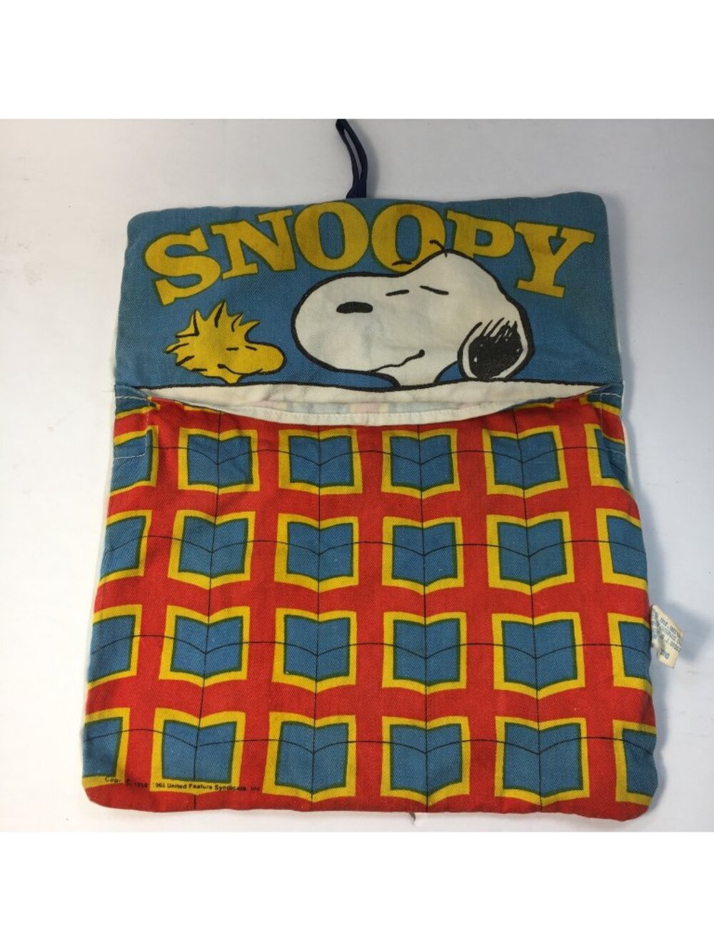 Vintage Snoopy & Woodstock Cotton Wall Hanging Organizer